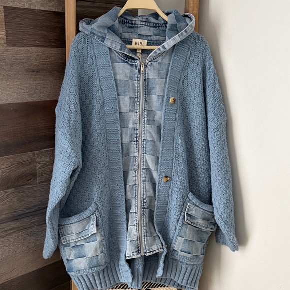 BiBi Jackets & Blazers - 🆕 BiBi Hooded Knit Cardigan Jacket